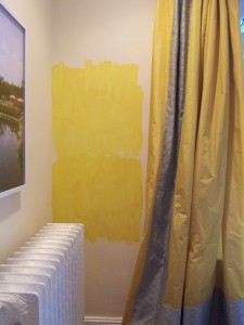 Benjamin Moore paint samples on wall Benjamin Moore paint samples on wall