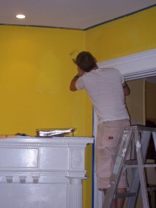 Jimmy Riot painting bossy color's living room Jimmy Riot painting bossy color's living room