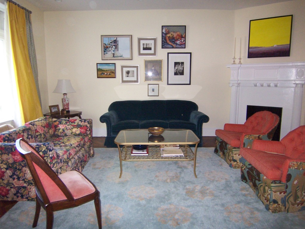 Living room art wall