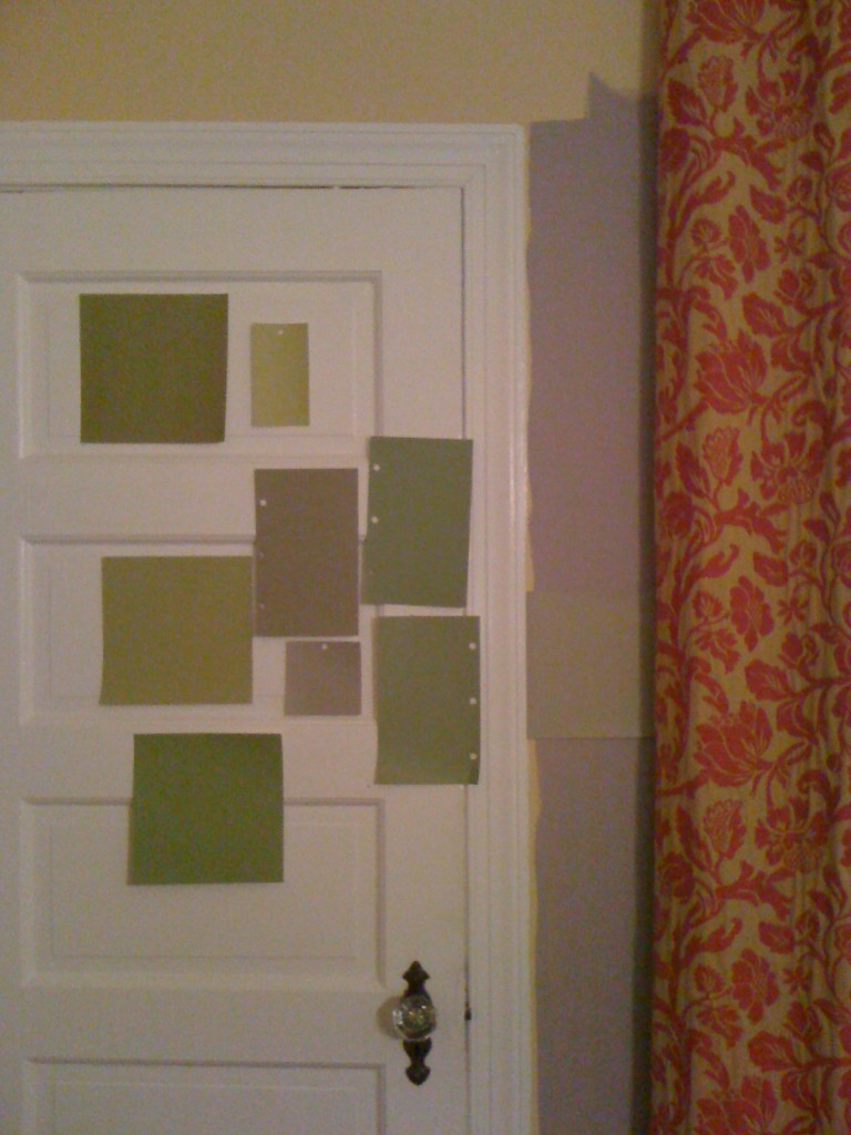 Green paint swatches