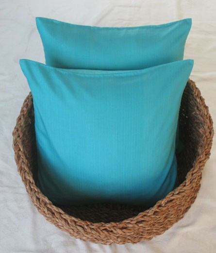 Blue accent pillows