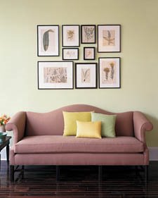 Art hung in a square Art hung in a square