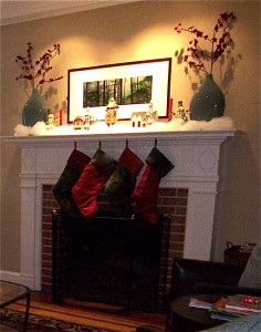 Christmas mantel