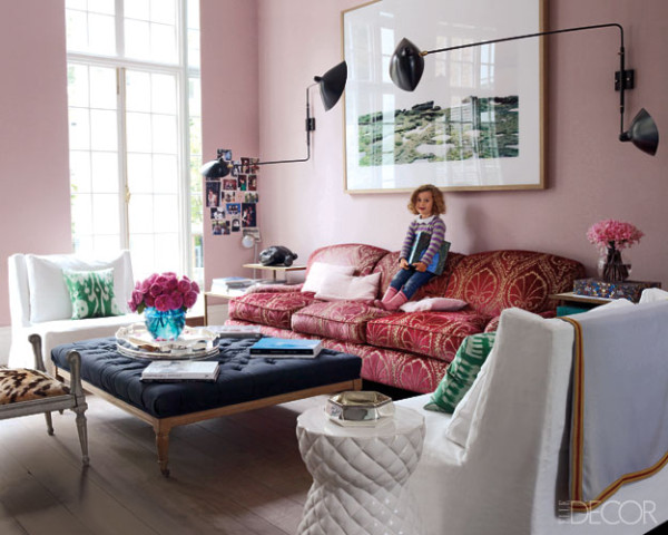 Pink living room
