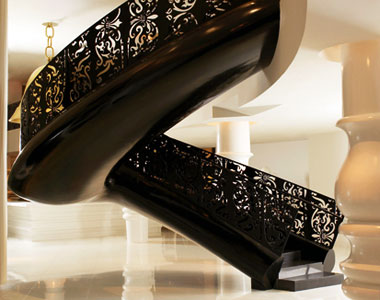 Mondrian hotel's floating staircase
