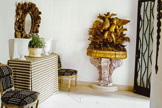 Rectangular skirted table