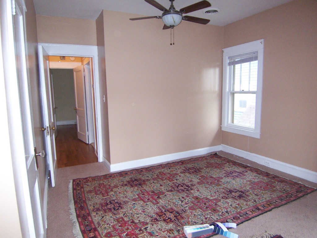 Beautiful rug with tan walls