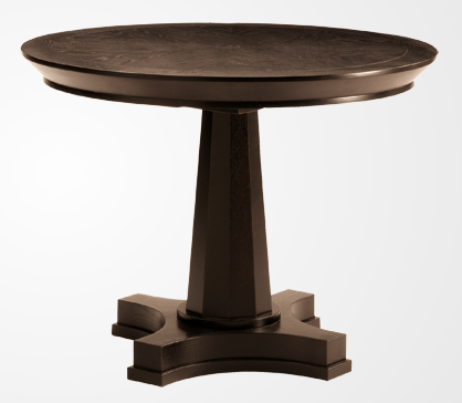 Masculine wooden side table Roche Bobois round wooden side table