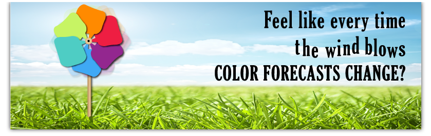 Color forecasting pinwheel and grass