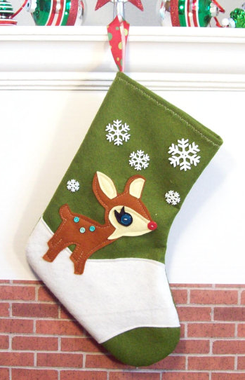 Rudolph Christmas stocking