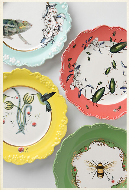 Anthropologie Natural World dessert plates