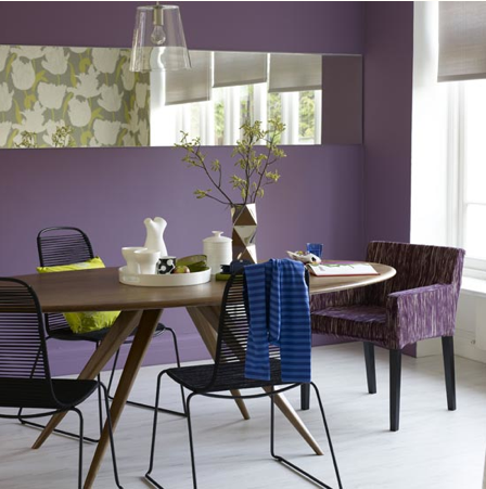 Purple dining room