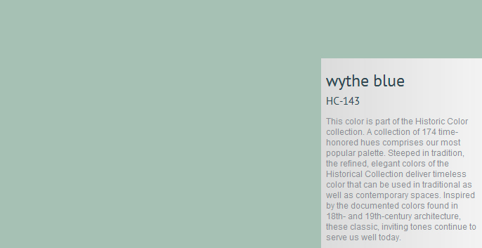 Benjamin Moore's HC-143 Wythe Blue