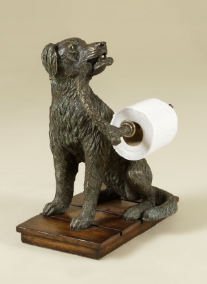 Puppy offering you toilet paper