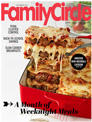 Family Circle Magazine cover September 2012
