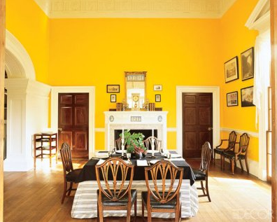 Thomas Jefferson's yellow dining room at Monticello