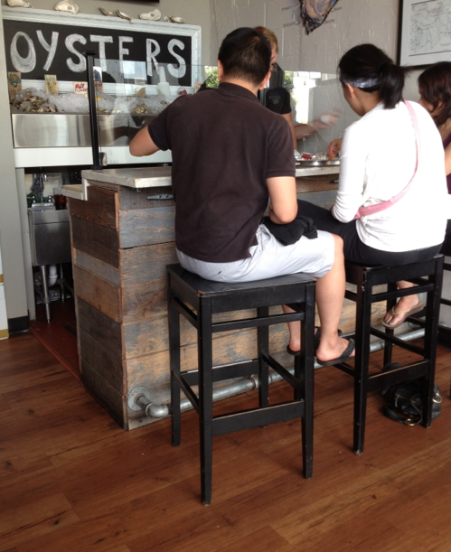 Shades of gray at an oyster bar