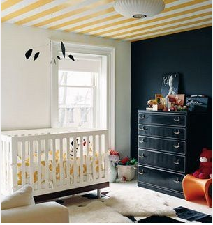 Black, white and yellow nursery