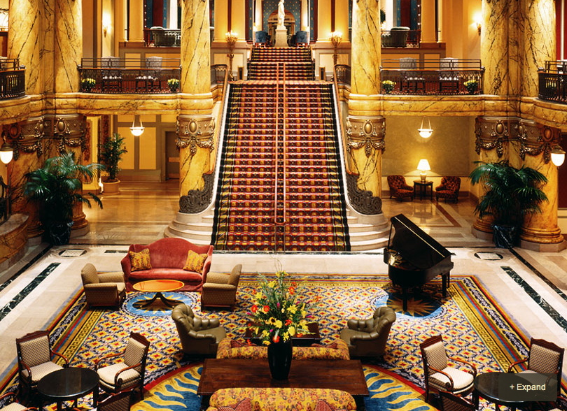Grand staircase in the lobby of The Jefferson Hotel, Richmond, VA Grand staircase in the lobby of The Jefferson Hotel, Richmond, VA