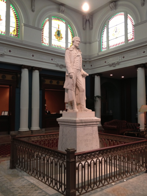 Statue of Thomas Jefferson in the lobby of The Jefferson Hotel, Richmond, VA Statue of Thomas Jefferson in the lobby of The Jefferson Hotel, Richmond, VA