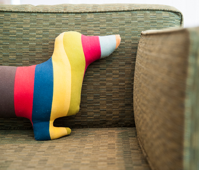 Dog accent pillow