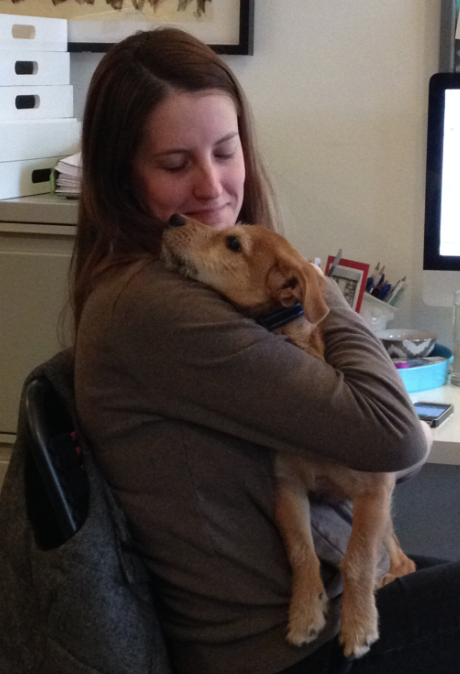 Bossette Katherine with terrier puppy Jasper