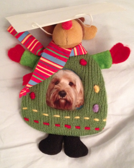 Christmas tree ornament with dog