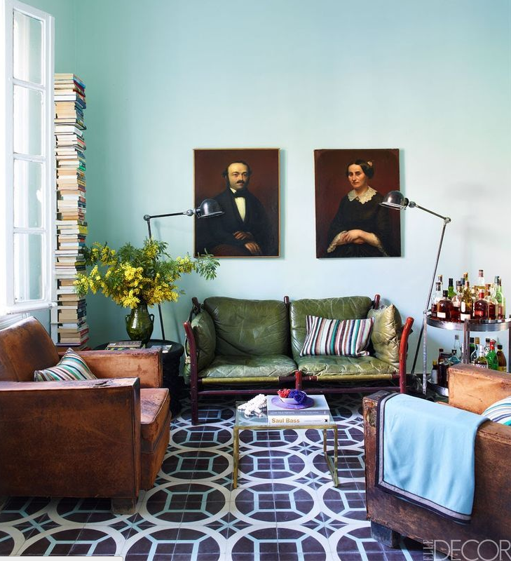 Geometric floor tile