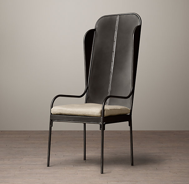 1950s Iron Wingback Chair