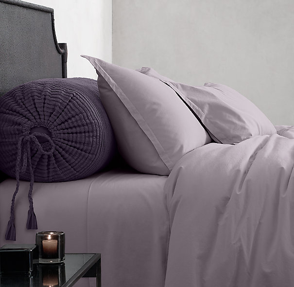 Garment-Dyed Sateen Bedding Collection in Orchid