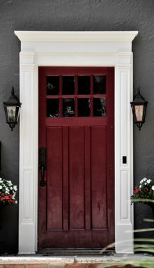Marsala colored front doot