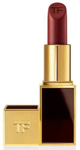 Marsala-colored lipstick