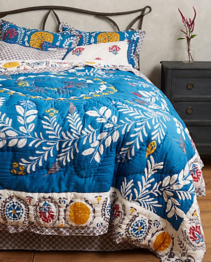 Anthropologie's Zocalo embroidered quilt