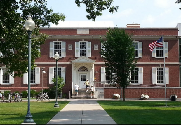 Charming colonial style library