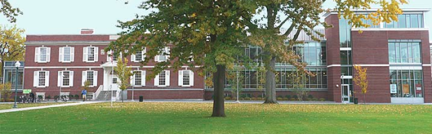 Historic library with modern addition