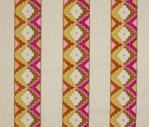 Pink and yellow striped fabric