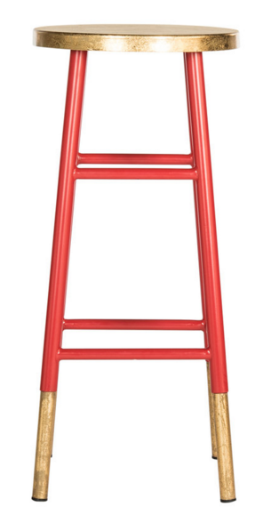 Orange and gold counter stool