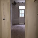 Drywall doorway in DC kitchen renovation