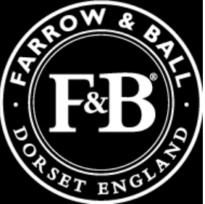 Black and white logo for Farrow & Ball