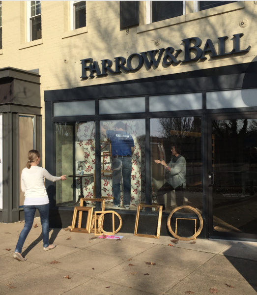 Exterior window of Farrow & Ball showroom in DC