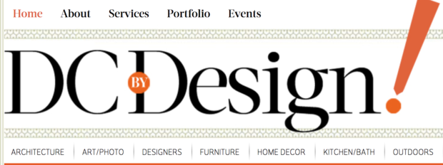 Header of the blog, DC by Design