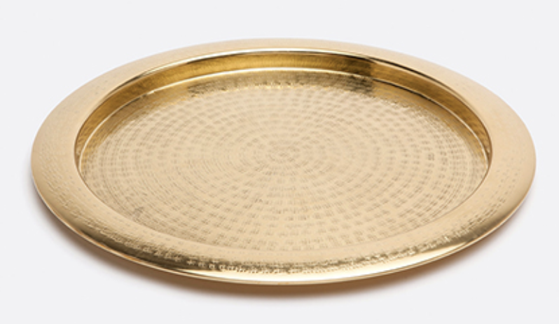 Round brass tray