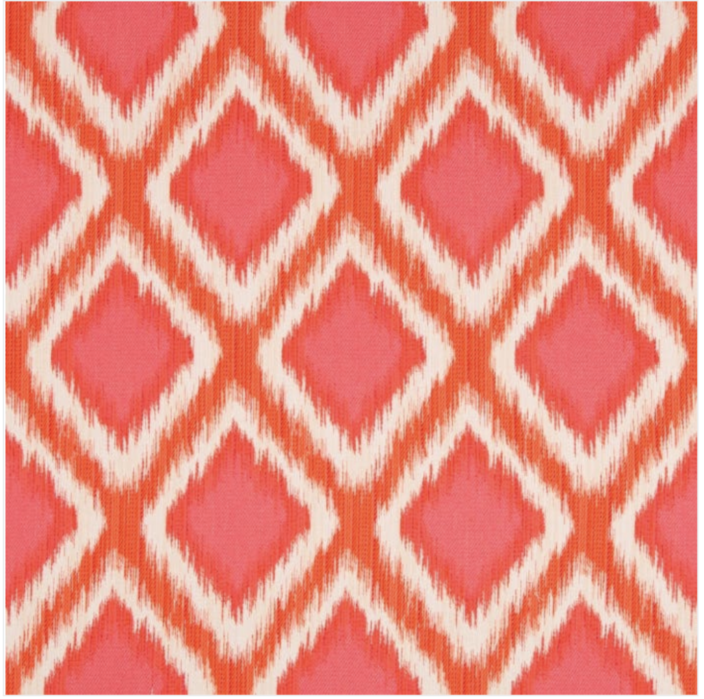 Orange and pink diamond pattern fabric