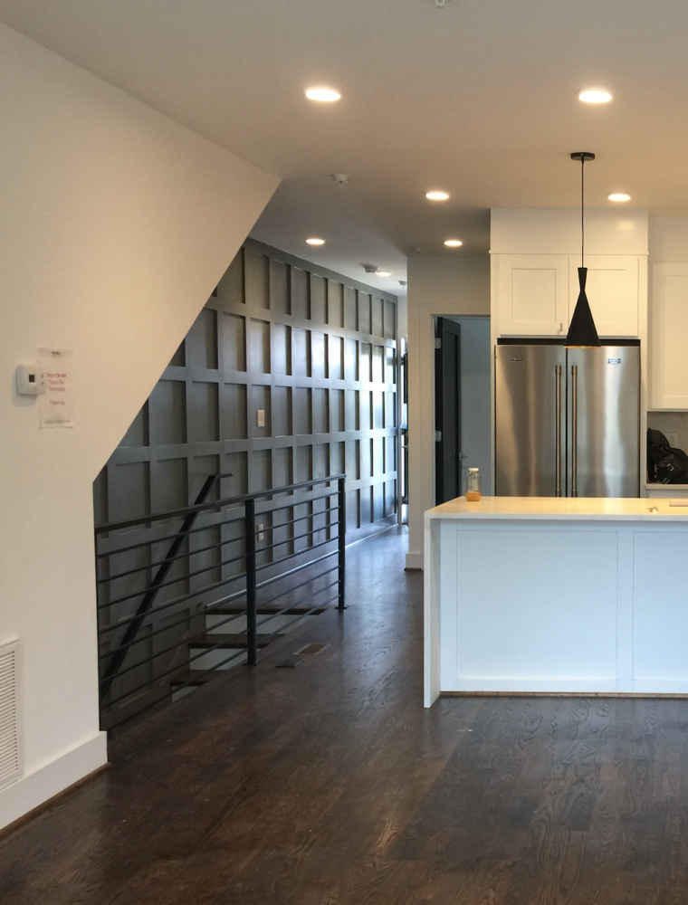 White and gray contemporary condo