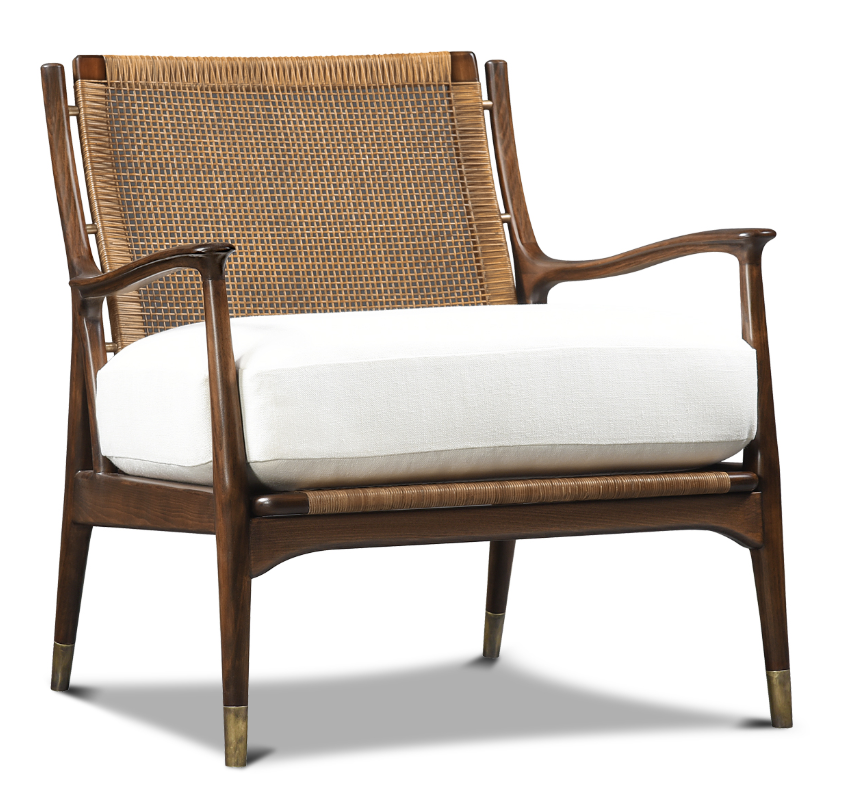 Woven caned furniture interior design trend at High Point Market