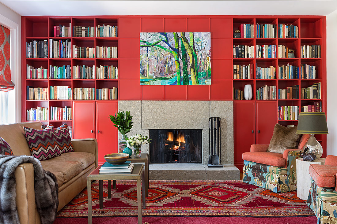 Red Living Room Woodley Park
