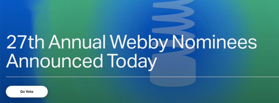 Webby Award announcement