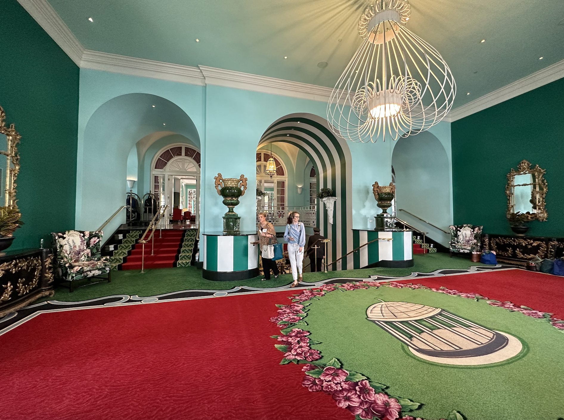 Colorful hotel lobby