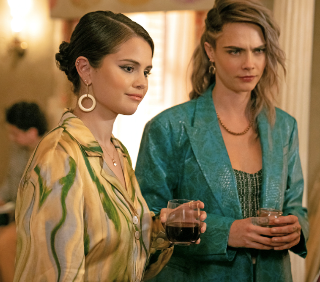 Selena Gomez and Cara Delevinge in fancy clothes