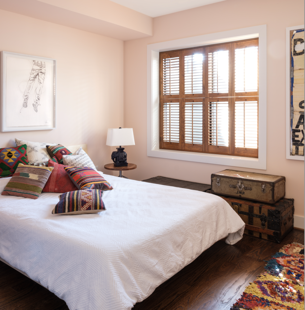 Light pink bedroom in Washington, DC
